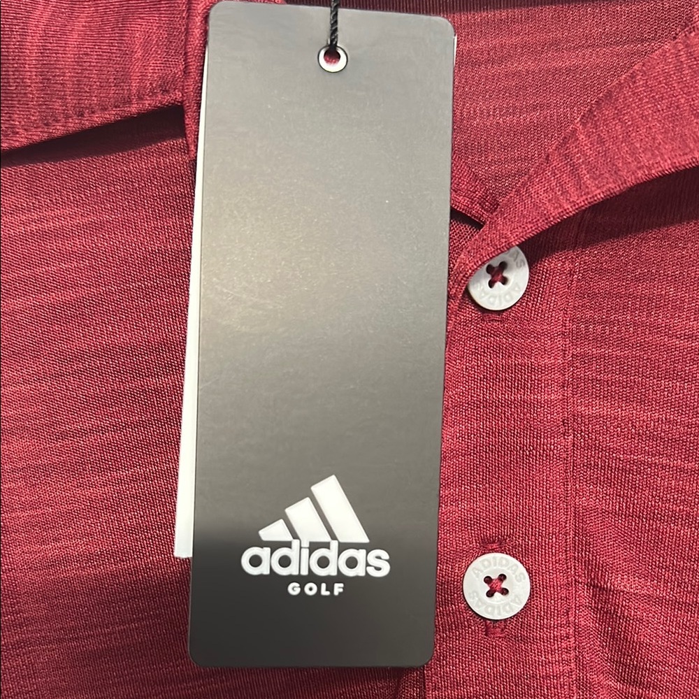 Adidas Red Polo Shirt Classic Design - Picture 2 of 4
